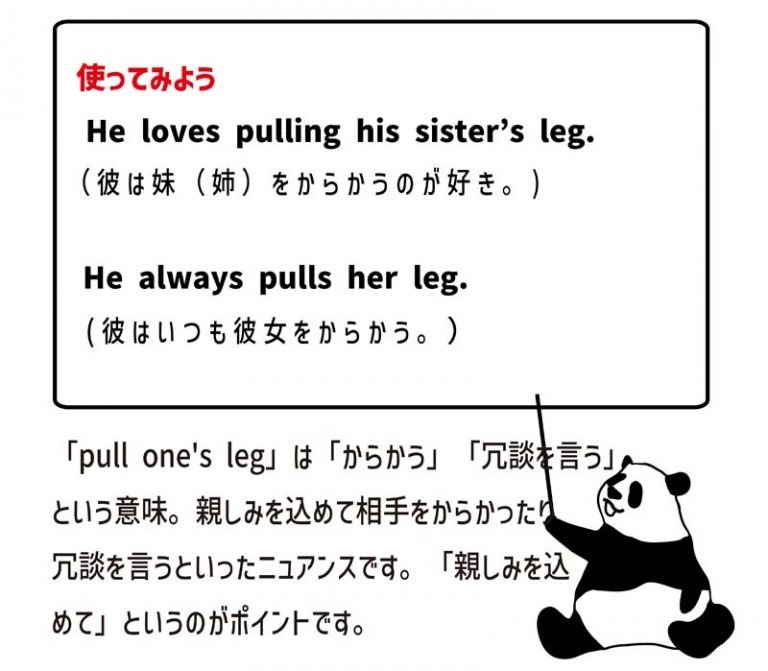 英語のイディオム：pull one’s legの意味と使い方 eigolab(えいご研）