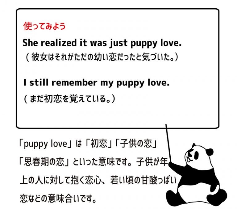 英語のイディオム：puppy loveの意味と使い方 eigolab(えいご研）