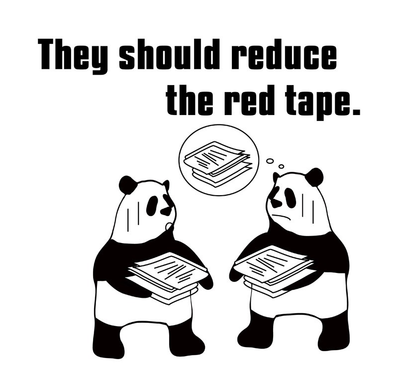 red tapeのパンダの絵
