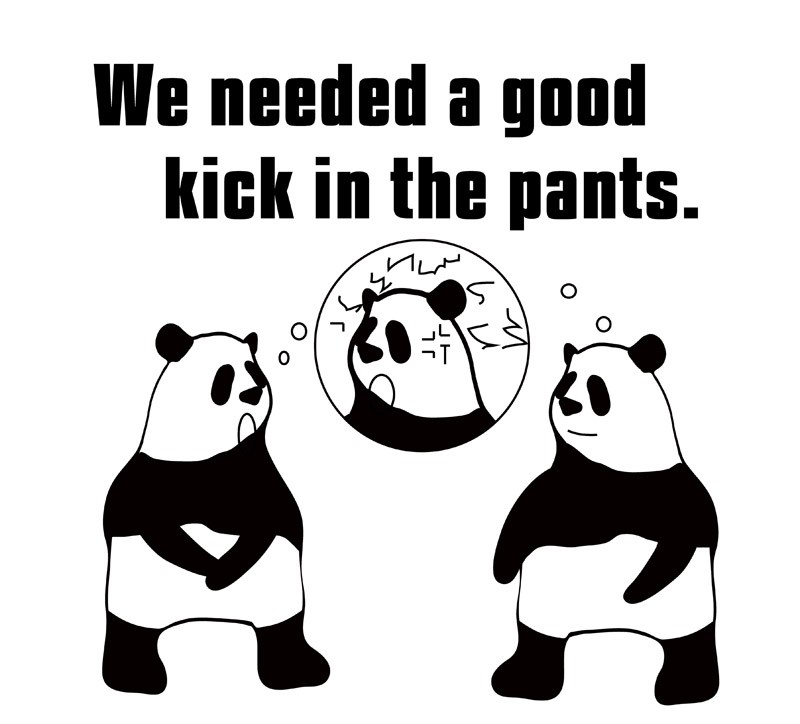 a kick in the pantsのパンダの絵