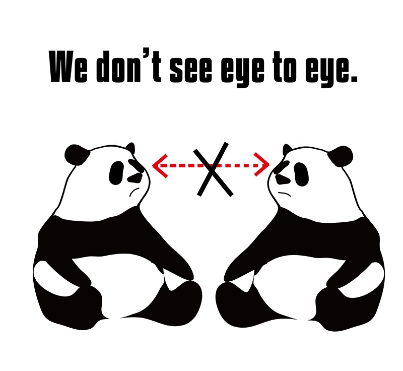 see eye to eyeのパンダの絵
