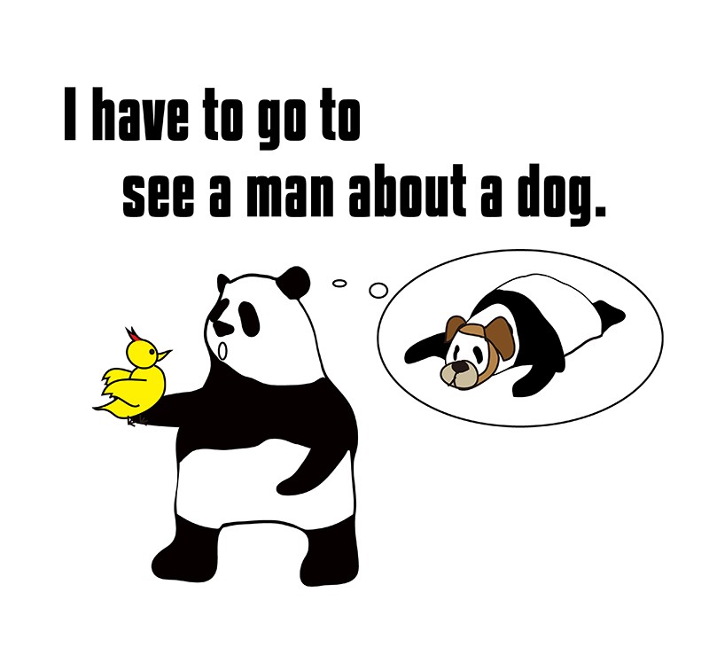 see a man about a dogのパンダの絵