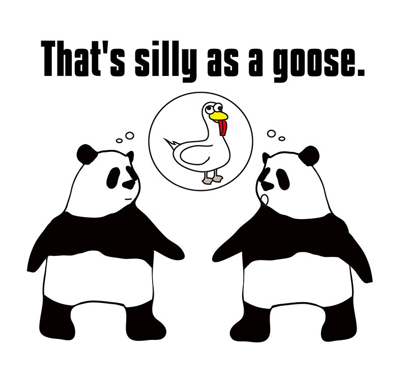 silly as a gooseのパンダの絵