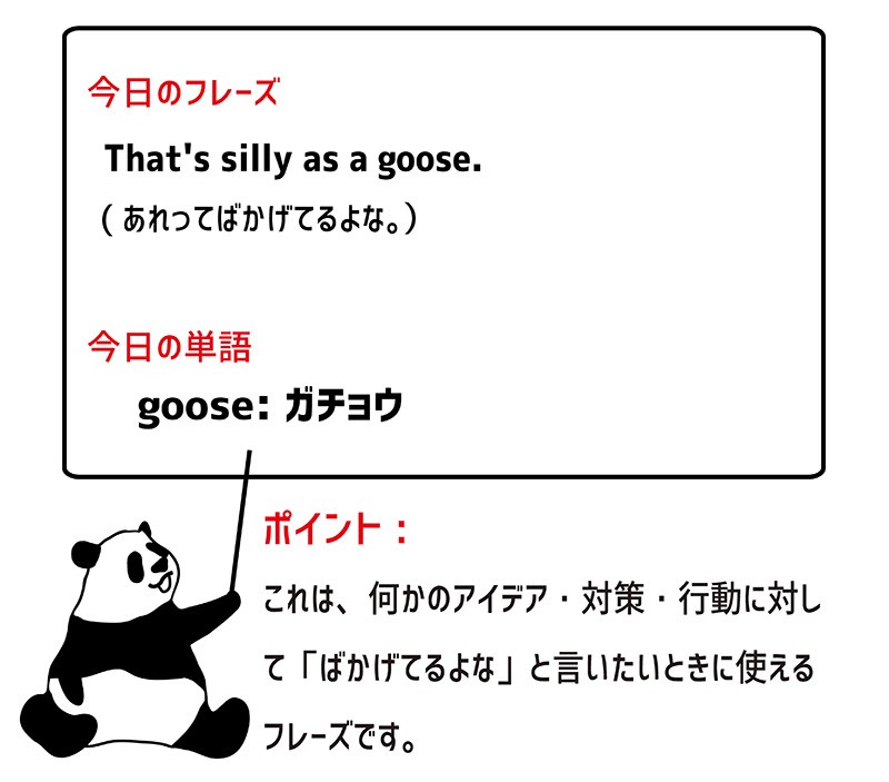 silly as a gooseのフレーズ