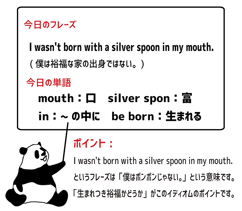 born with a silver spoon in one's mouthのフレーズ