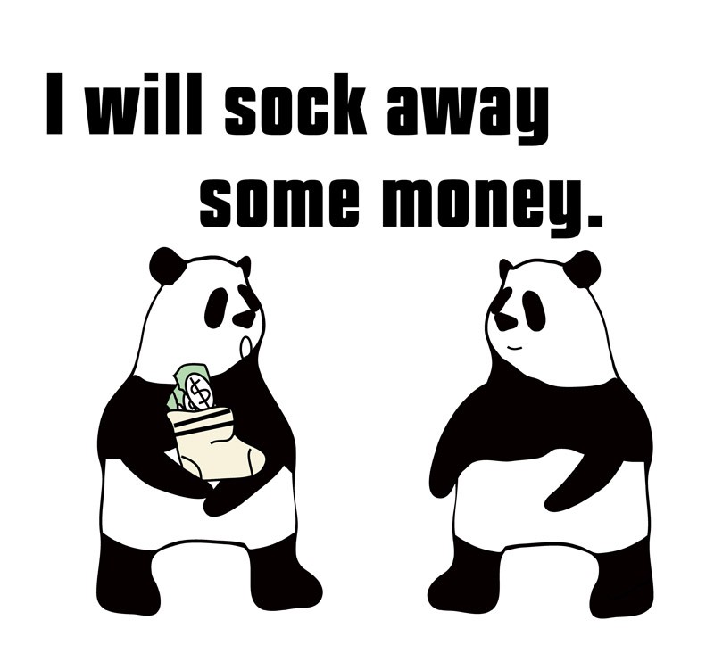 sock awayのパンダの絵