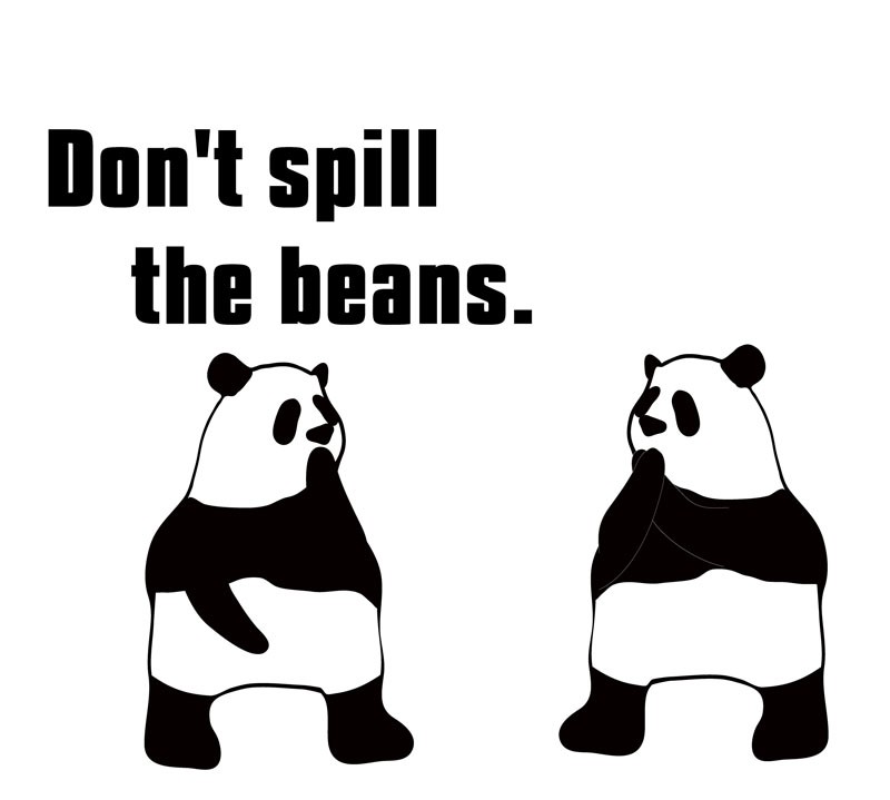 spill the beansのパンダの絵