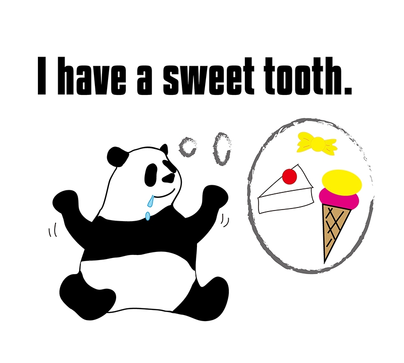 a sweet toothのパンダの絵