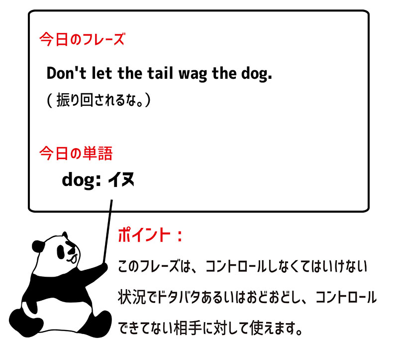 tail wagging the dogのフレーズ