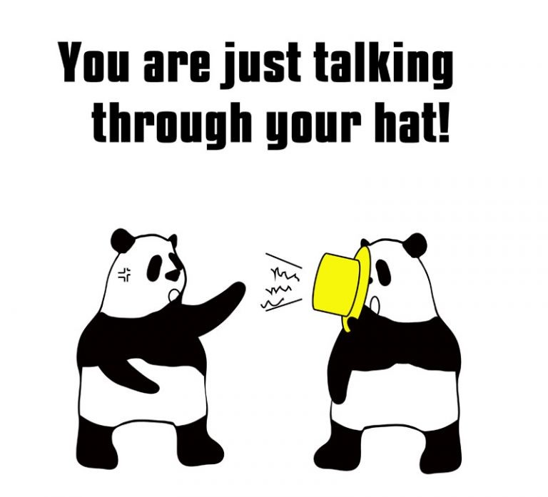 talk through one's hat meaning