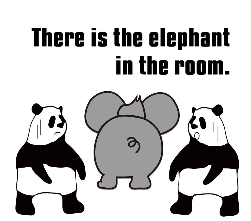 the elephant in the roomのパンダの絵