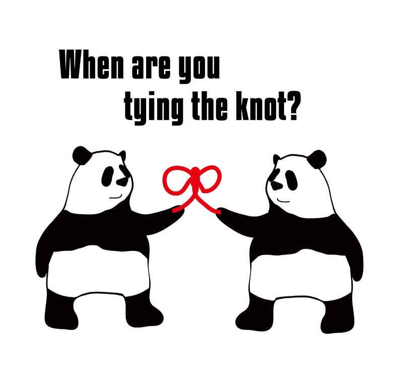 tie the knotのパンダの絵