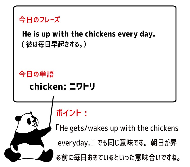 up with the chickensのフレーズ