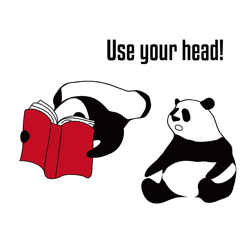 use your head!のパンダの絵