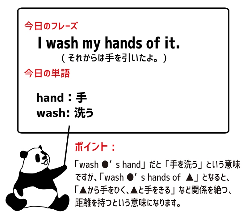 wash one's hands ofのフレーズ