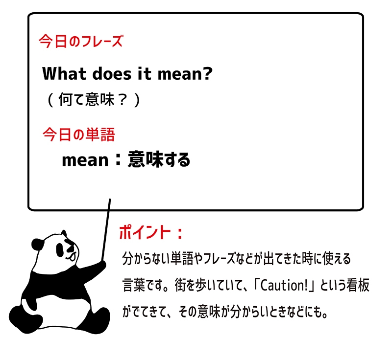 what does it mean?のフレーズ
