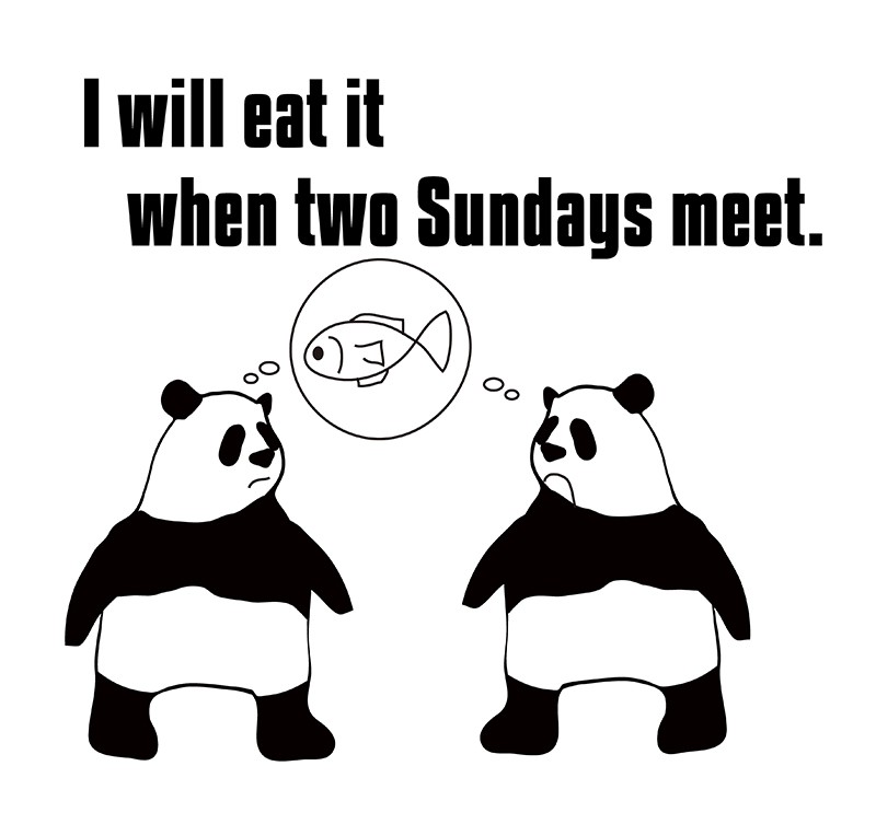 when two Sundays meetのパンダの絵