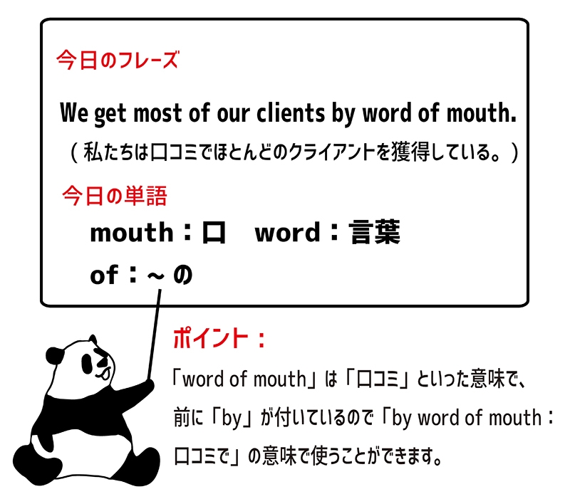 word of mouthのフレーズ